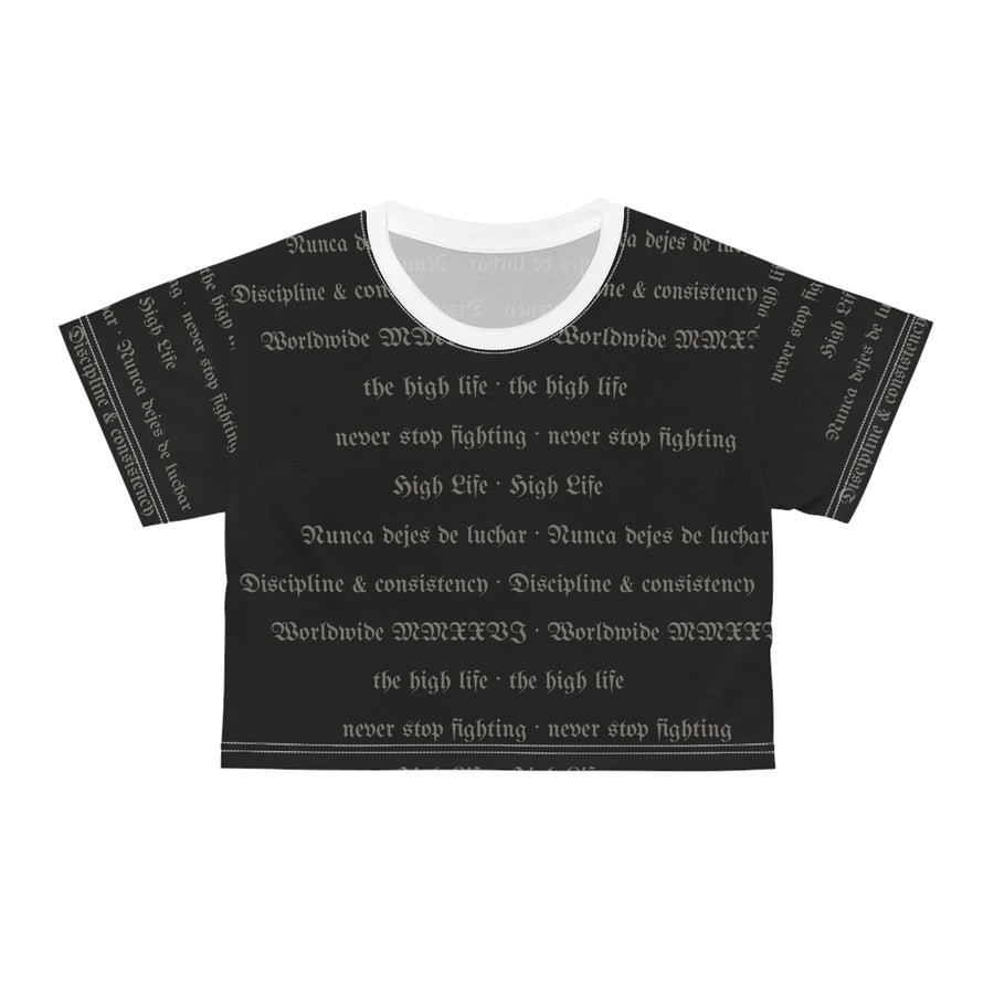 HIGH LIFE — Conjunto Mujer Crop Gótico