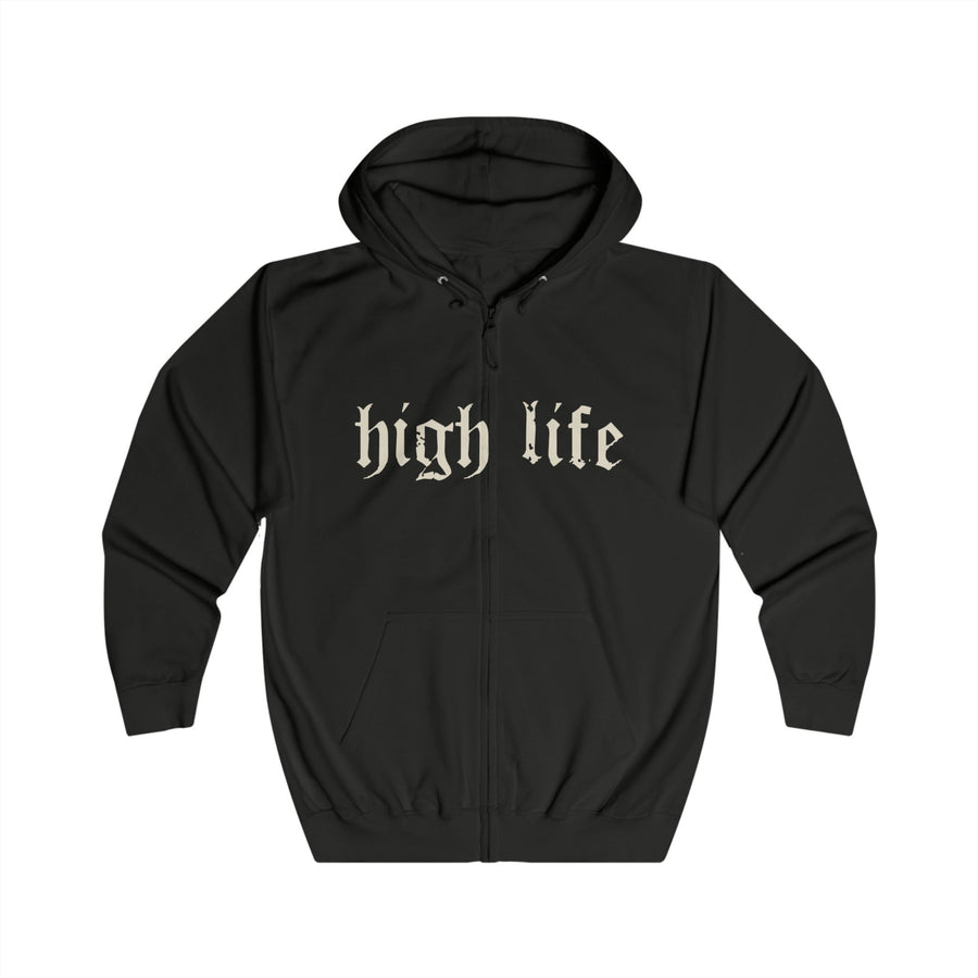 HIGH LIFE — Zip Hoodie Graffiti · Logo