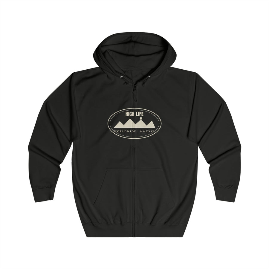 HIGH LIFE — Zip Hoodie Óvalo