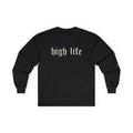 HIGH LIFE — Manga Larga Gótica · Vertical · Logo