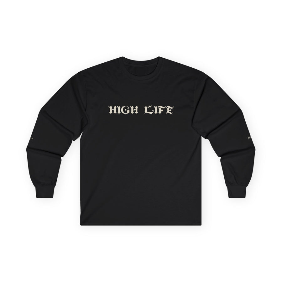 HIGH LIFE — Manga Larga Graffiti · Vertical · Logo