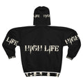 HIGH LIFE — Zip Hoodie All-Over Scatter · Logo