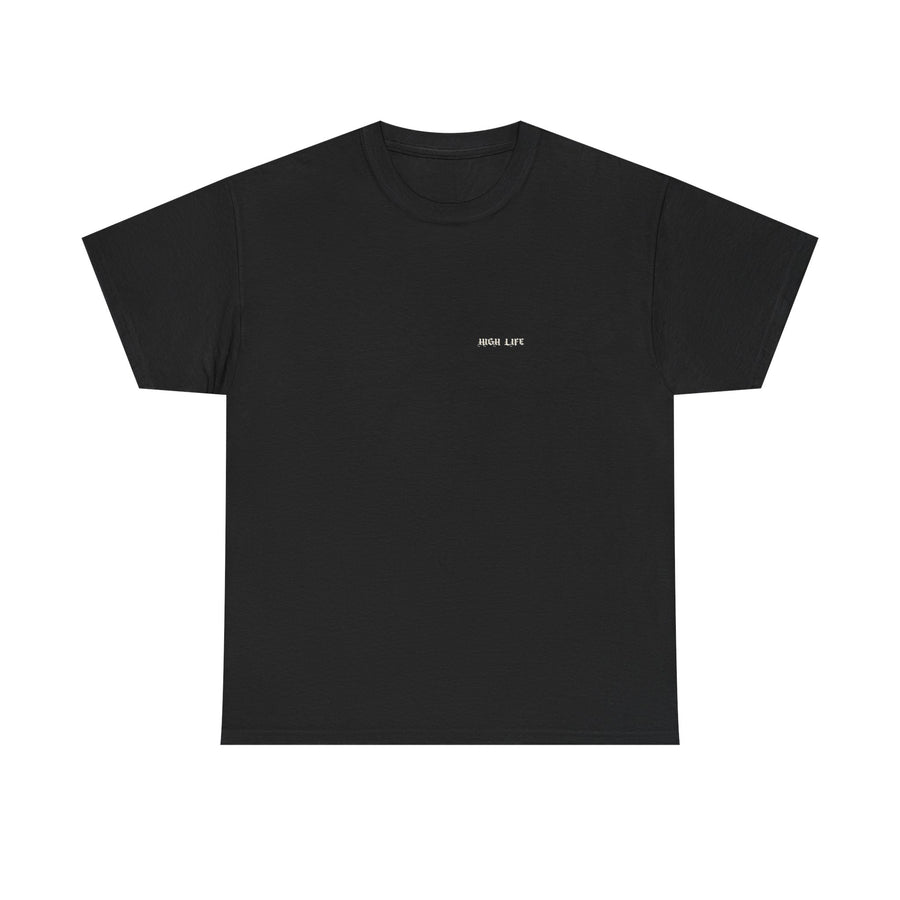 High Life · blackletter × cadenas — Tee Negra