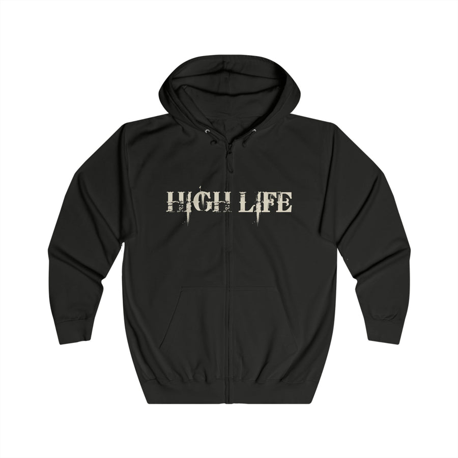 HIGH LIFE — Zip Hoodie Estrella · Logo