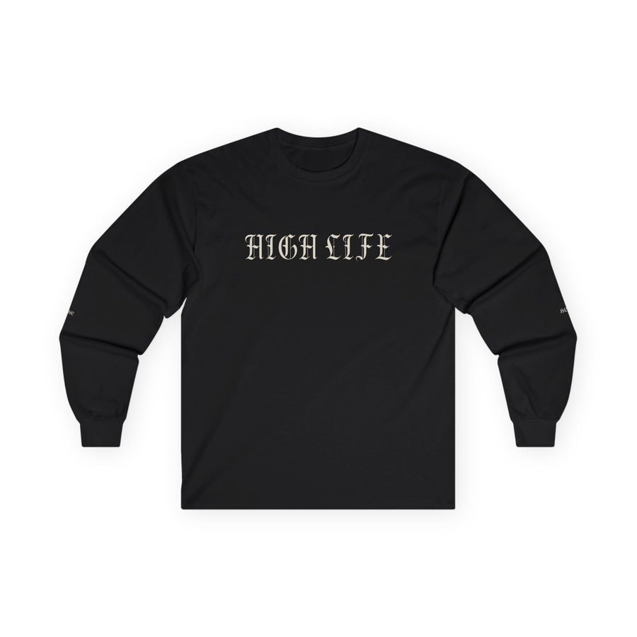 HIGH LIFE — Manga Larga Blackletter · Logo