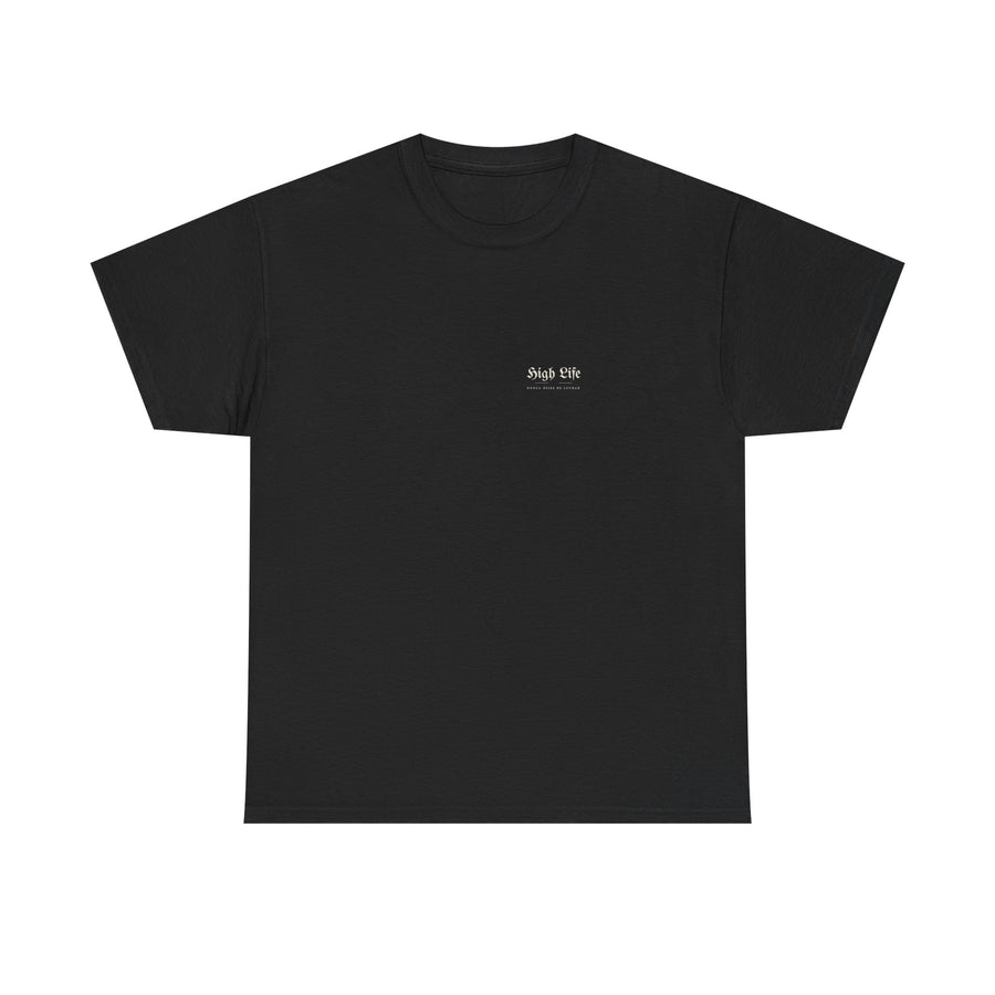 High Life · Wordmark / torii — Tee Negra