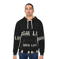 HIGH LIFE — Hoodie All-Over Scatter · Logo