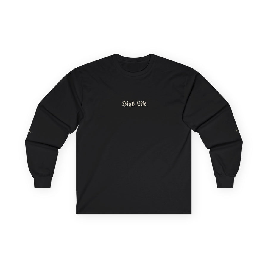 HIGH LIFE — Manga Larga Old English · Logo