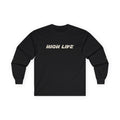 HIGH LIFE — Manga Larga Script · HIGH LIFE Vertical · Logo